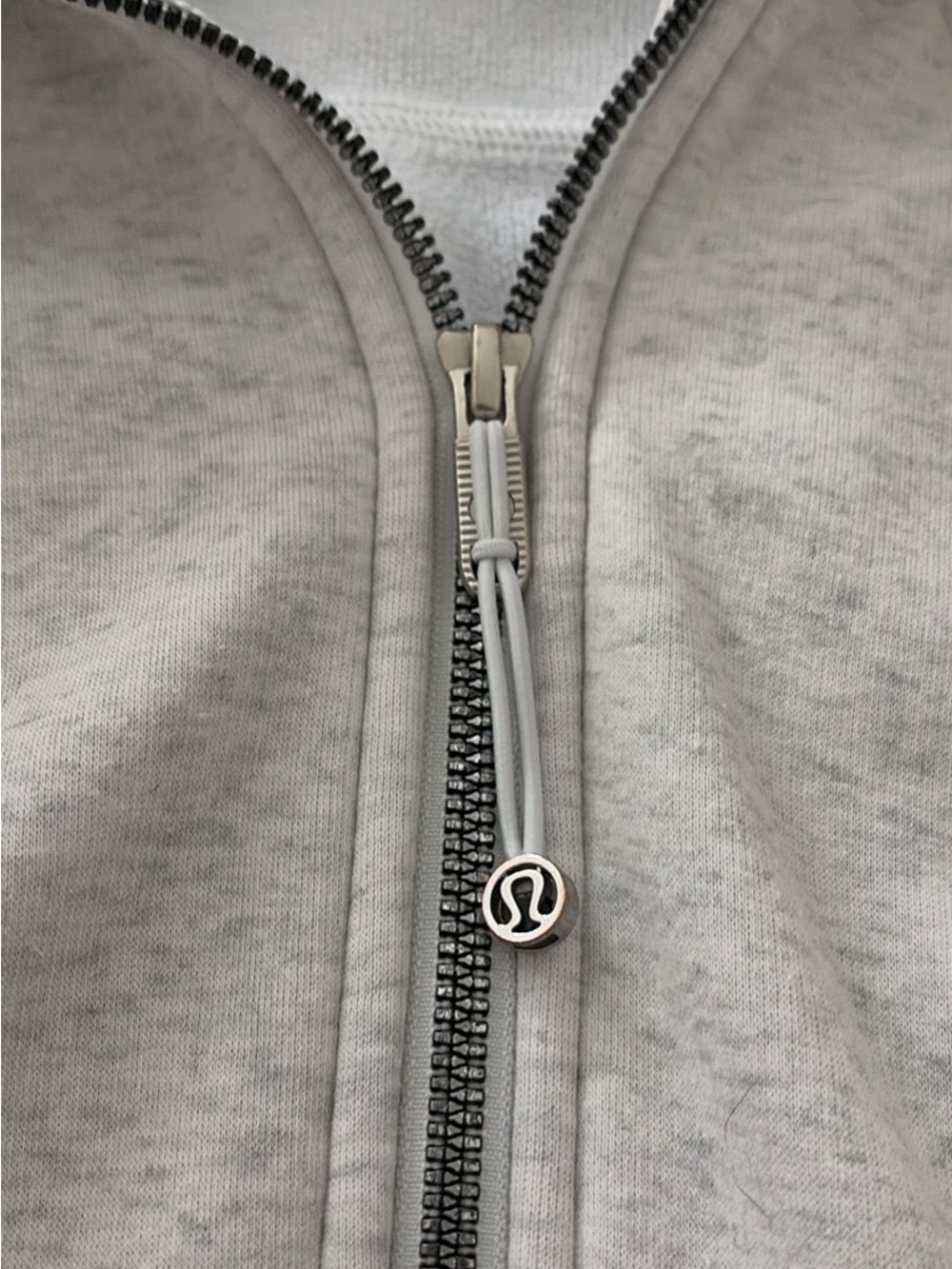 lululemon athletica Light Gray Zip Hoodie with Logo Pull